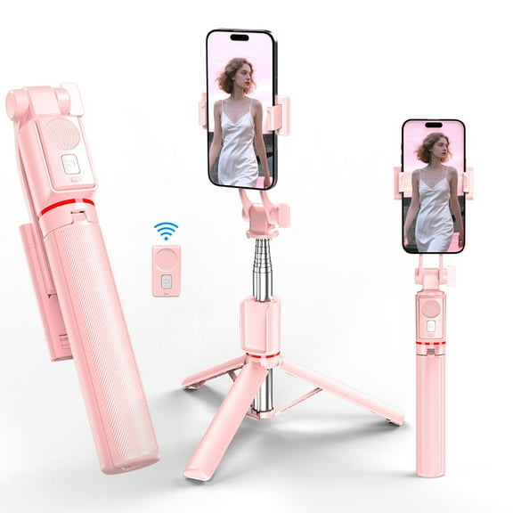 Selfie Stick, Extendable Selfie Stick Tripod with Wireless Remote and Tripod Stand, Portable, Lightweight, Compatible with iPhone 15 14 13 12 Pro Xs Max X 8Plus, Samsung Smartphone and More