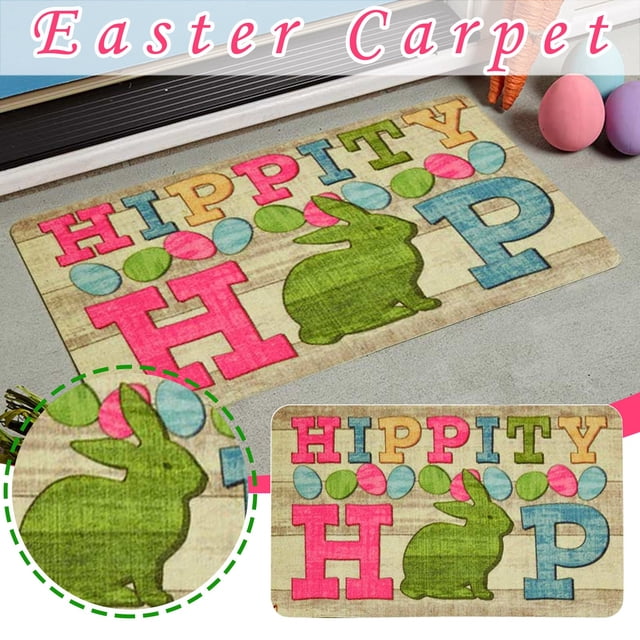 Xihbxyly Rug Area Rug Living Room Bedroom Rug Easter Day Welcome Doormats Home Carpets Decor Carpet Living Room Carpet
