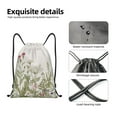 thumbnail image 4 of Fuzoiu Herbs and Wildflowers Print Drawstring Backpack for Gym, Travel, Yoga,Sports Sackpack String Bag for Women Men-Small, 4 of 6