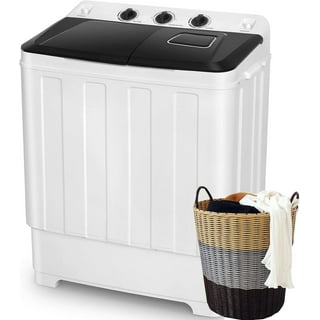 BLACK+DECKER BPWH84W Washer Portable Laundry, White, 0.84 Cu. Ft. & Panda  110V Electric Portable Compact Laundry Clothes Dryer, 1.5 cu.ft, Stainless