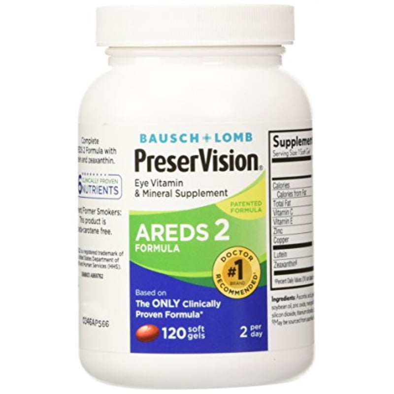 Preservision Areds 2 Vitamin & Mineral Supplement 120 Count Soft Gels