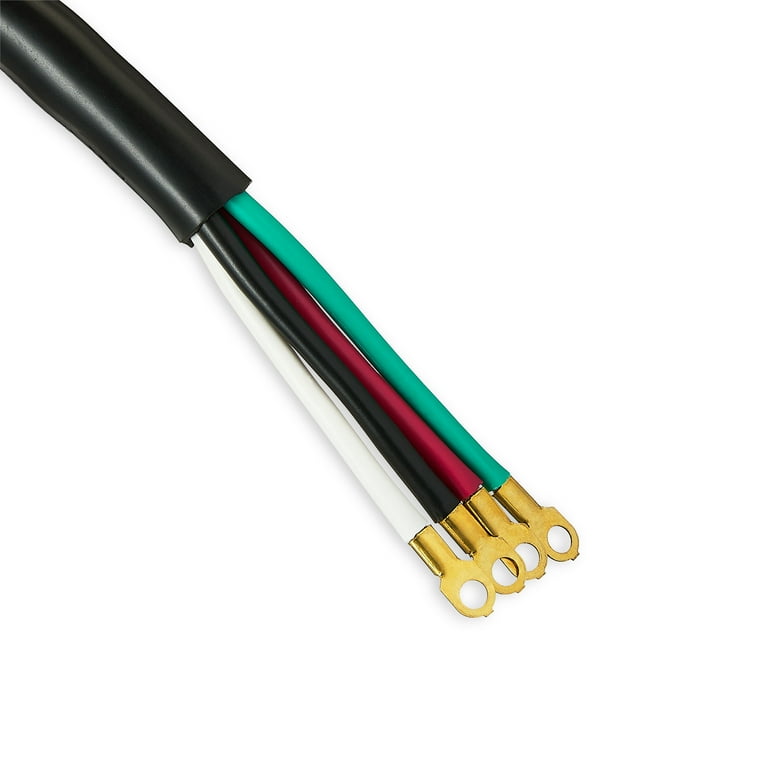 Hyper Tough 6-Foot 4-Wire Range Cord, Black, Right-angle