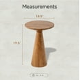 thumbnail image 4 of COZAYH Farmhouse Pedestal End Table Round Martini Table Wood Plant Stand Rustic Small Drink Table for Living Room, Bedroom, Walnut, 4 of 6