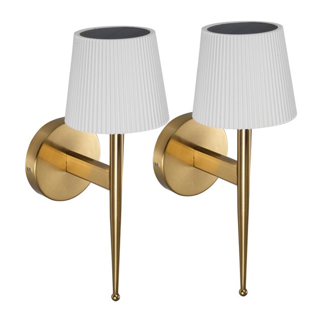 Aplique de pared decorativo moderno, luz de pared con energía Solar, pared interior y exterior