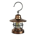 thumbnail image 1 of Retro LED Camping Lantern, Battery-Powered Portable Light with Dimmer, Hanging Outdoor Tent Lamp, Emergency Garden Light, Vintage Style Decorative Fixture, 1 of 9