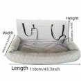 thumbnail image 1 of Durable Polyester Pet Car Seat Cover (1pc) - All-Season Beige Quilted Design, Adjustable Straps, Safety Harness Attachment & Secure Buckle Pad, Portable for Dogs & Cats, 1 of 5