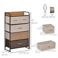 thumbnail image 3 of HOMCOM Commode pour Chambre, Commode à Tiroirs pour Entrée, Multicolore, 3 of 10