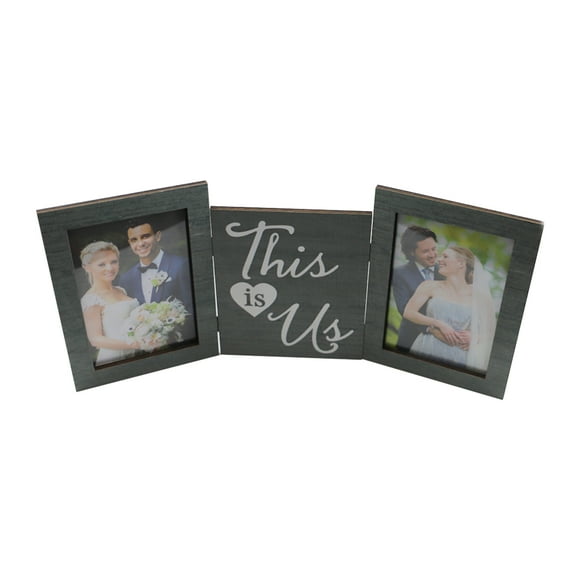 Tri-Fold Hinged Photo Frame Wooden Picture Frame with Plexiglass Board Hinge for Wedding Tabletop Photo