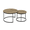 Brown + Wood+Metal, variant on Set of 2 Round Nesting Coffee Tables, 27.6 Inch Industrial Style Side Tables, MDF Top with Sturdy Metal Frame, 120 LBS Load Capacity, Space-Saving End Tables for Living Room, Bedroom, Balcony & Yard