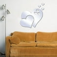 Clearance! Shiogb Sticker, Heart Mirror Wall Stickers HeartShape