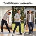 thumbnail image 6 of Men's Medium Weight Fleece Open Bottom Sweatpants with Pockets, NAVY S, 1 Pack, 6 of 6
