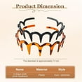 thumbnail image 6 of U Shape Fashion Tooth Hair Comb Headband, Wavy Hair Band High Cranium Head Bands, Reversible Korean Headbands for Women Girls (Black-2pcs, standard), 6 of 7