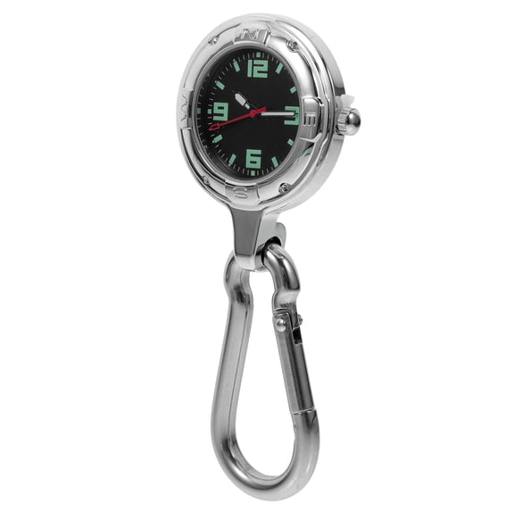 LOLIPPYY Black Pocket Watch with Multi-Function Mountaineering Hook, Outdoor Sports and Hiking Accessory