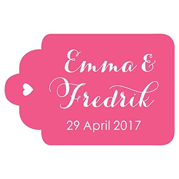 100 PCS Rectangular Personalized Wedding Favor Gift Paper Tags Custom Made Hang Tags - Colors Available