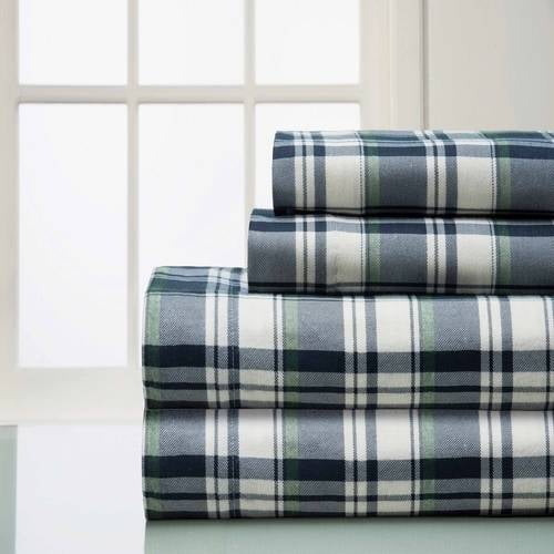 Elite Home S Winter Nights Cotton Flannel Sheet Set Hutton Pld Hunter California King Com Elite Home S Winter Nights, Warm Sheets For Winter