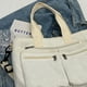 thumbnail image 3 of Bolso de mano de pana para mujer con múltiples bolsillos bolso de viaje con cremallera (beige), 3 of 9