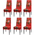 thumbnail image 1 of Dining Room Christmas Chair Covers, Anti-slip Chair Covers 6 PCS, Elastic Super Fit Stretchable Covers, Removable Washable Kitchen Chair Covers Protector for Dining Room, 1 of 8