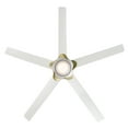 thumbnail image 3 of Lucid Indoor Outdoor 5-Blade Smart Ceiling Fan 62in with 3000K LED and Remote Control - 62 Soft Brass Arms/Matte White, 3 of 5