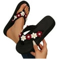 thumbnail image 4 of Admvng Sandals Women Fashion Casual Summer New Beach Seaside Outdoor Wear Feeling Flower Bohemian Style Flip-Flops 36-42, 4 of 9