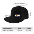 thumbnail image 4 of DouZhe Flat Brim Cap Snapback Hat, Colorado State Seal Flag Prints Adjustable Black Adult Baseball Cap, 4 of 7