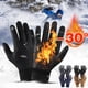 thumbnail image 1 of Fiudx Guantes de Invierno para Pantalla Táctil, Forro de Terciopelo Cálido, Agarre Impermeable, Palma Antideslizante, Diseño Portátil, Ideales para Tecnología, para Aventuras Al Aire Libre, Unisex, T, 1 of 2