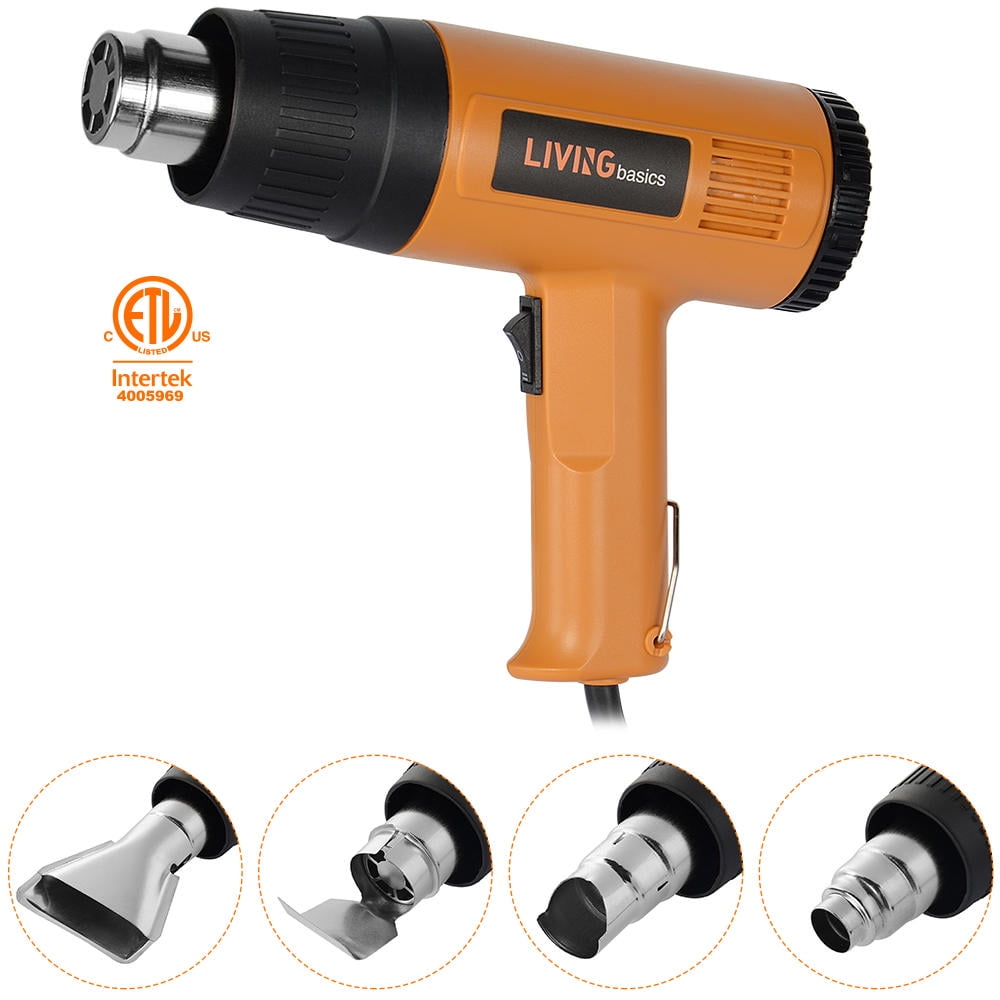 1500w Heat Gun Hot Air Wind Blower with 4 Nozzles and Two Heat Levels