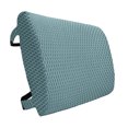 thumbnail image 1 of Blue and White Lumbar Pillow, Modern and Simple Lattice Pattern with Wavy Lines Tile of Curves on Blue, Soft Back Cushion for Office Chairs with Adjustable Straps, 14" x 13", Blue White, by Ambesonne, 1 of 7
