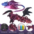 thumbnail image 4 of Zumelio Juguete de Dragones 3D Impresos de 4 Piezas, 30 cm, con Alas, 4 of 6