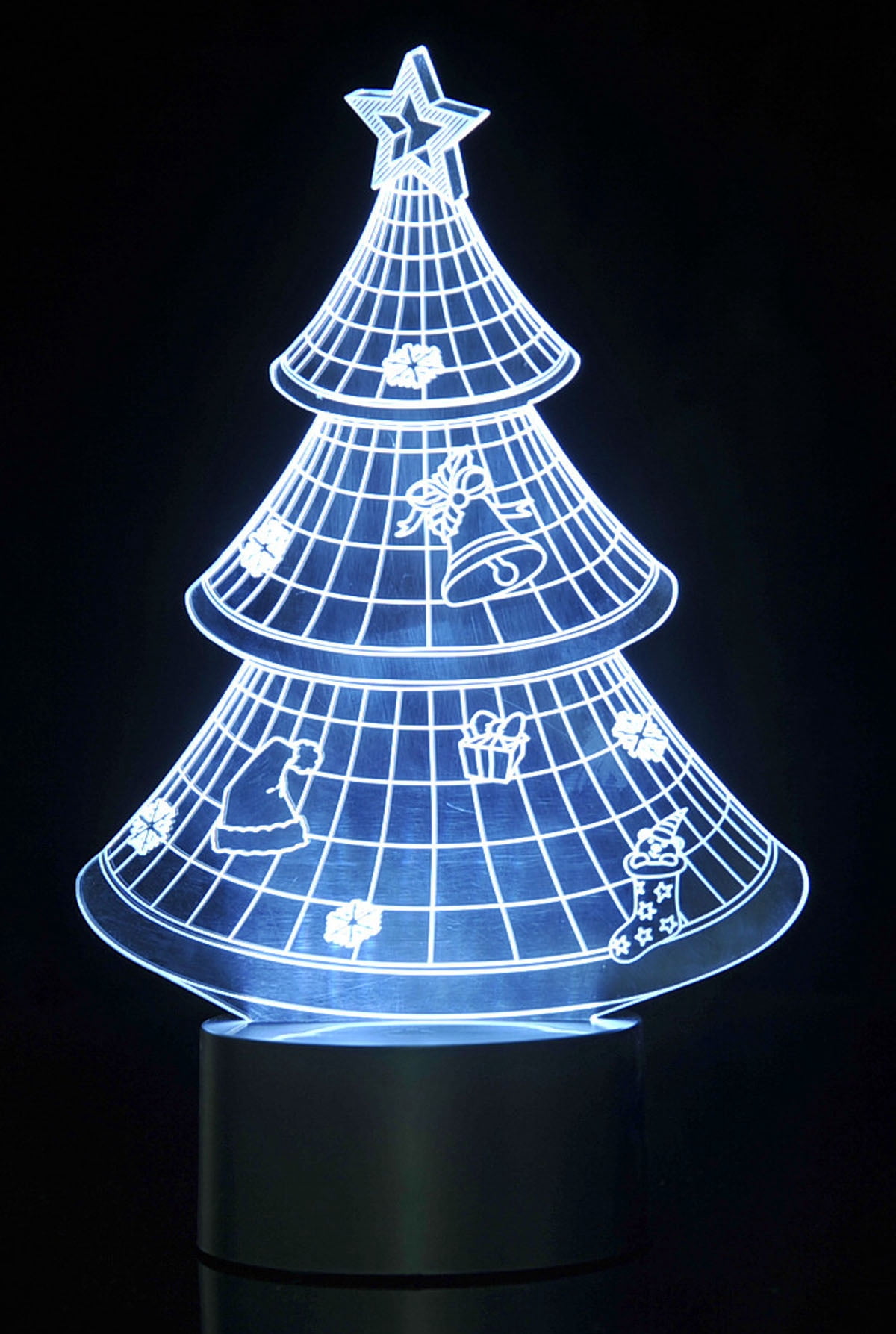 PlayWorld Board No More! 3D Christmas Tree Laser Cut Precision LED Lights