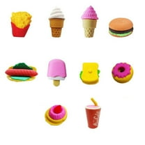 Pedty 10 Erasers,A Group Of 10 Cake Eraser Vegetable Fruit Modeling Eraser 3d Assembly Eraser