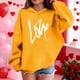 thumbnail image 4 of Sudadera con capucha y estampado de corazón de San Valentín, sudadera de manga larga para niños y niñas, chaqueta para niñas de talla mediana y grande., 4 of 7