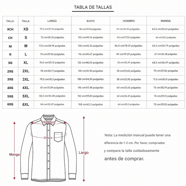 Talla 16 Camisa Hombre Equivale A Perú Camisa Talla 16 Equivale