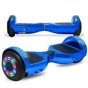 CHO Power Sports Hoverboard Self Balancing Scooter 6.5 In. with LED Lights Built in Bluetooth Speaker, Safety Certified