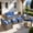 Navy Blue, variant on XIZZI 5 Pieces Wicker Patio Furniture All Weather Outside Seating Set High Back Rattan Outdoor Conversation Set with Cushion Ottoman for Balcony, Navy Blue