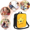 thumbnail image 5 of Zufioo Happy Cartoon Star Insulated Lunch Bag,600D Polyester Oxford Fabric, Leakproof & Reusable Lunch Tote, Adjustable Shoulder Strap,Food Freshness Keeper with Utensils, 5 of 7