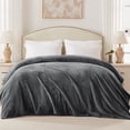 thumbnail image 3 of Exclusivo Mezcla Waffle Textured Soft Fleece Blanket, King Size Bed Blanket, Cozy Warm and Lightweight (Dark Grey, 90"x104"), 3 of 10