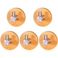 thumbnail image 1 of Crochets Muraux en Bois Naturel pour Manteaux, 4 Pcs, 1 of 4