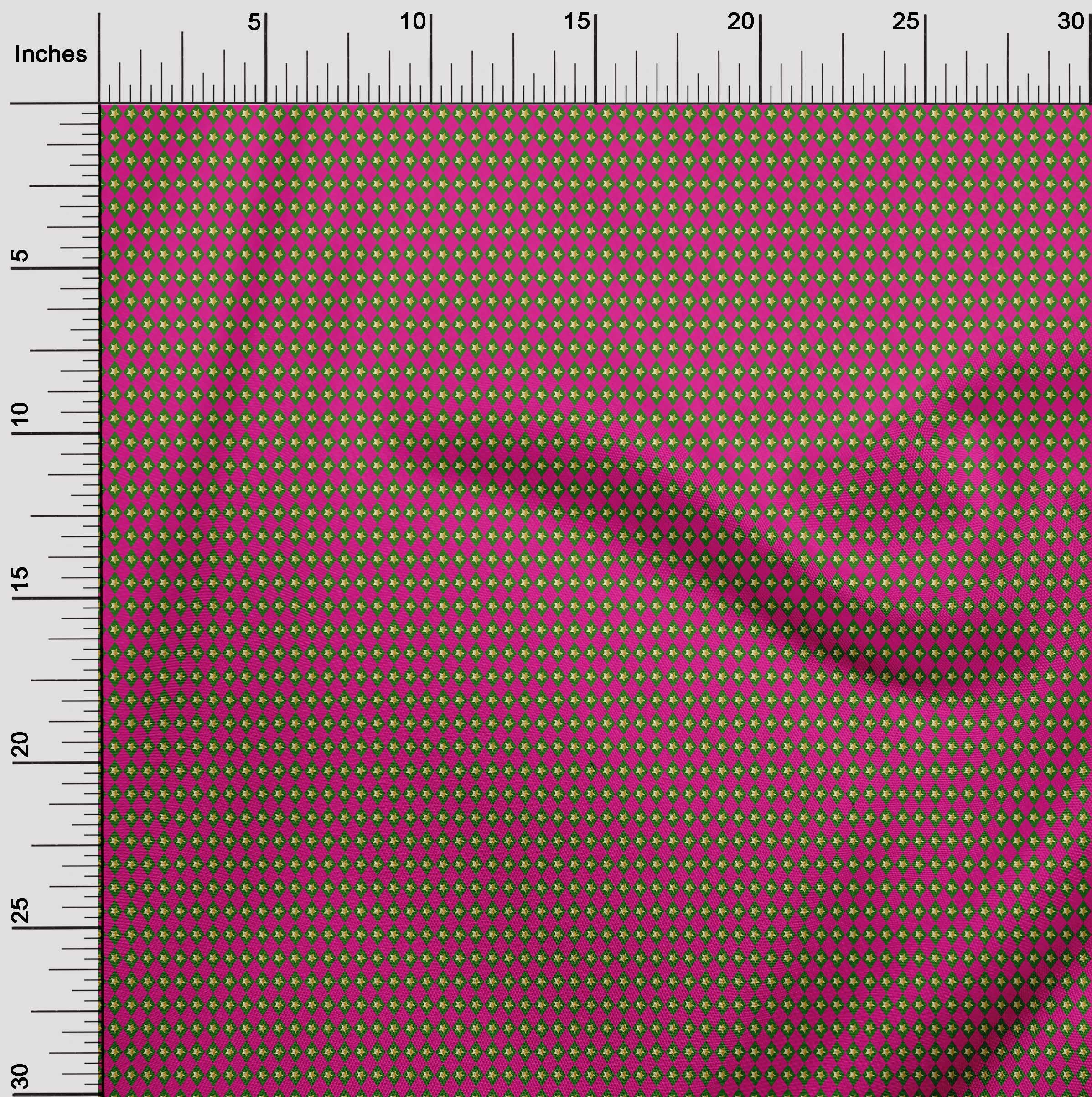 oneOone Cotton Silk Fuschia Pink Fabric Christmas Sewing Craft Projects Fabric Prints By Yard 42 Inch Wide