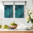 thumbnail image 3 of Teal Green Ocean Waves Kitchen Towels Set of 4, Red Boat Coastal Absorbent Dish Towels for Kitchen, Microfiber Hand Towel, Quick Drying Tea Towel for Cleaning Decorative Dishcloths, 3 of 7