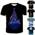 thumbnail image 4 of YanHoo Funny 3D Graphic Christmas Tshirts Big and Tall Short Sleeve Christmas Tee Xmas Tree Santa Novelty Holiday Tshirts Men Christmas Gifts 2023, 4 of 4