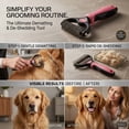 thumbnail image 2 of Pet Pro,Pet Pro Grooming Tool, Double-Sided Dematting Tool, Undercoat Rake, Extra-Wide Dog Grooming Brush & Deshedder Comb for Long Hair, Reduces Shedding 95% for Dogs & Cats, 2 of 7