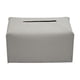 thumbnail image 5 of Caja de pañuelos de cuero PU, de servilletas, caja de almacenamiento, servilletero de escritorio para tocador, encimera, hogar, sala de Gris Baoblaze Contenedor de servilletas, 5 of 8