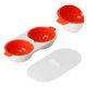 thumbnail image 3 of Cocedor de huevos para microondas de polipropileno de grado alimenticio con cesta de drenaje extraíble para cocer huevos duros en microondas (rojo), 3 of 13