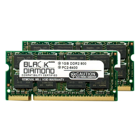 2GB 2X1GB RAM Memory for Compaq Presario CQ60 Series Presario CQ60-210EI Black Diamond Memory Module DDR2 SO-DIMM 200pin PC2-6400 800MHz Upgrade