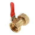 thumbnail image 2 of ZheElen Robinet à Boisseau Sphérique en Laiton Fileté Polyvalent pour de Multiples Utilisations FF 20mm Rouge 1Set, 2 of 6
