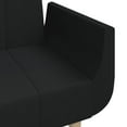 thumbnail image 2 of vidaXL 2-Seater Sofa Bed with Two Pillows Black Fabric, 2 of 8