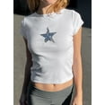 thumbnail image 3 of Musuos Women's Summer Graphic T-Shirt Slim Fit Round Neck Cap Sleeve Tops for Daily Casual, 3 of 6