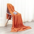thumbnail image 3 of Ntbay 100% Cotton Cable Knit Throw, Super Soft Warm Knitted Blanket Home Decor, 51"x67", Orange, 3 of 4
