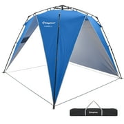 KingCamp Pop-up Canopy 7.9' x 7.9' Outdoor Canopy Portable Folding Instant Set-up Camping Canopy with 1 Sidewall, top Hook, Inner Wall mesh Pocket, Blue