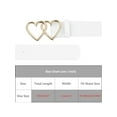 thumbnail image 4 of INSPIRE CHIC Women's Belt Double Heart Snap Buckle Fashion Casual Decorative Belts for Dresses Blouse White 107x3.3cm/42.1x1.3", 4 of 6